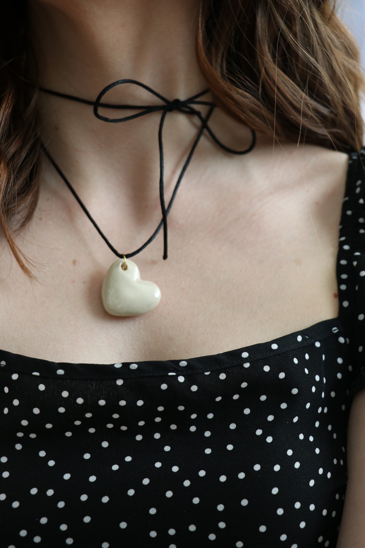 Ceramic heart pendant