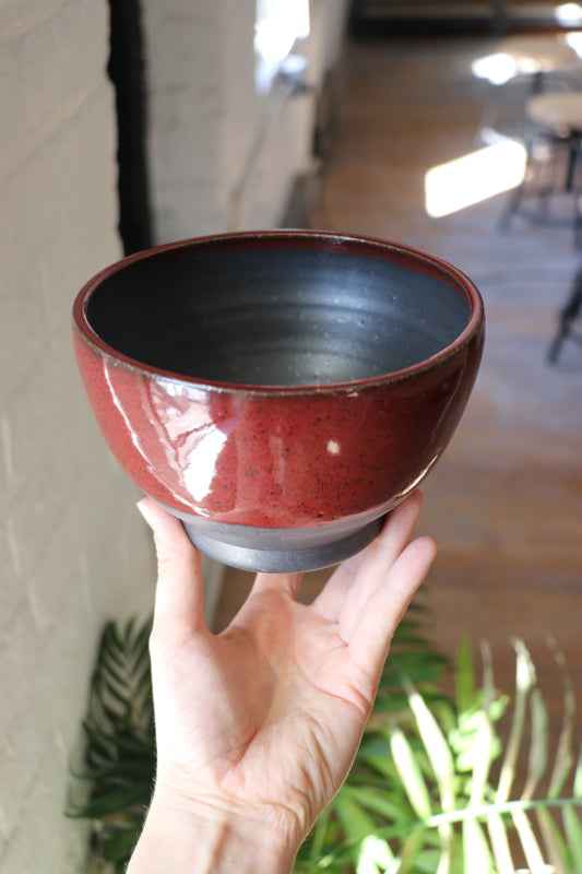 Black & red bowl